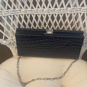 Black Evening bag with removable chain strap